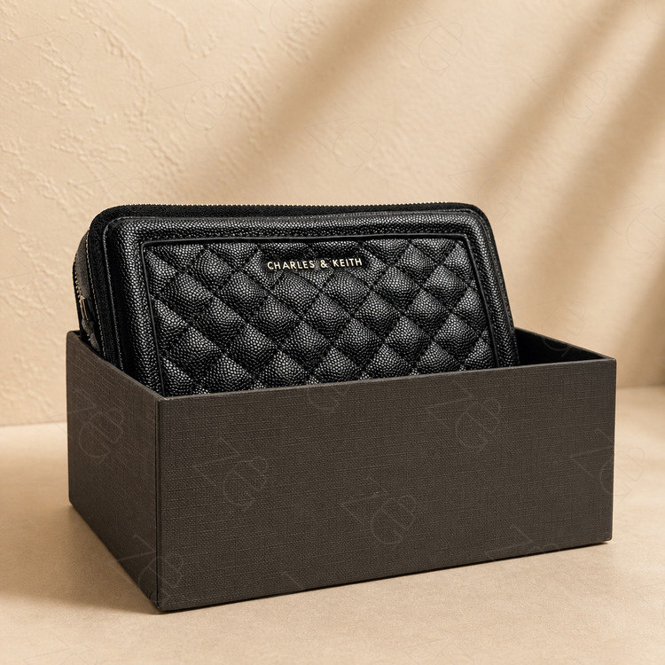 فول پک کیف دوشی زنانه Charles & Keith مدل دو زیپ